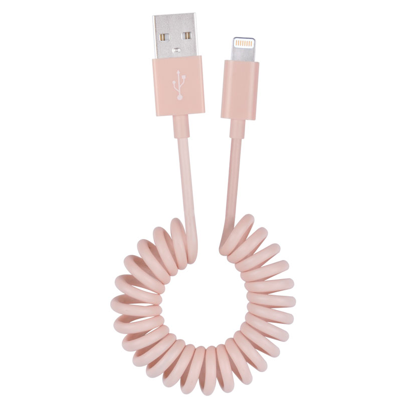 Coiled MFI Lightning cable  L1004