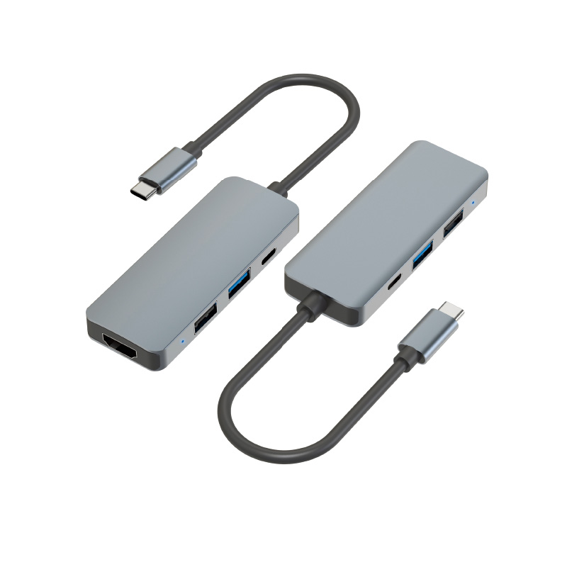 USB-C to HDMI+USB3.0+USB2.0+PD Adapter USB HUB WT-DOCK006